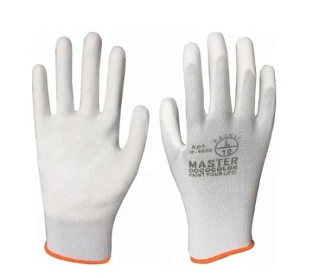 Перчатки MASTER COLOR, полиэстер с обливкой из полиуретана (водоотталкивающие) р-р XL/10