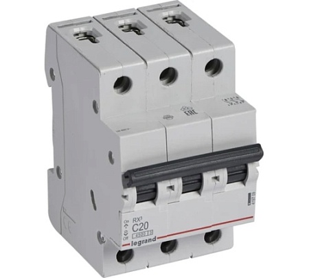 Авт. выкл. 3П 20А С 4,5кА Rx3 Legrand (4)