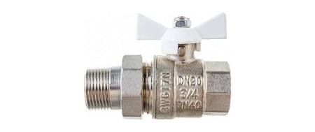 Кран шаровый BASE 3/4" американка бабочка VALTEC