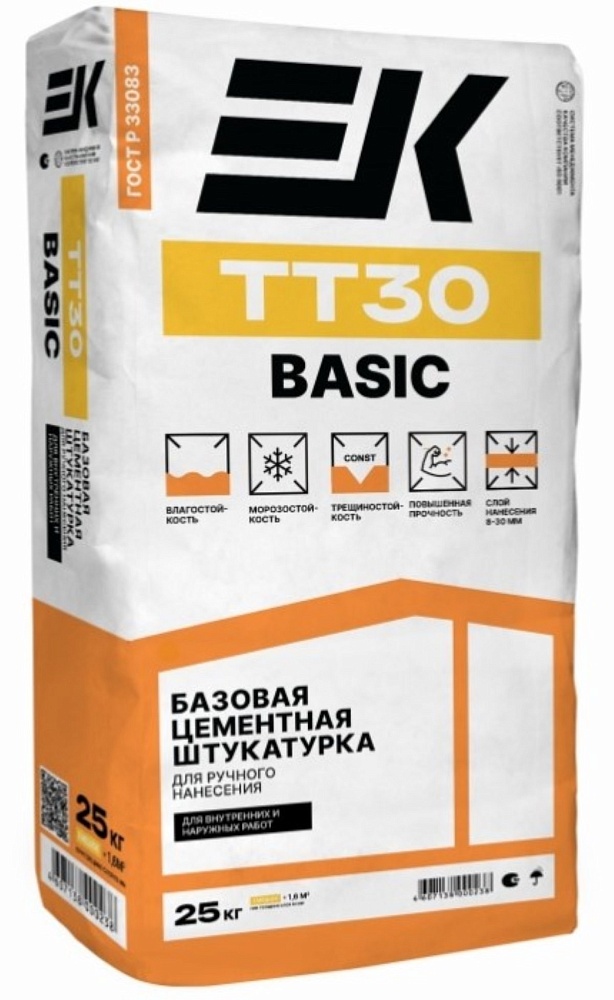 Штукатурка цементная ЕК TТ 30 25 кг