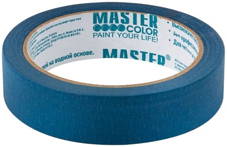 Лента малярная MASTER COLOR бумажная синяя 48мм х 25м,терм до 100С,УФ-стойкость 14 дней