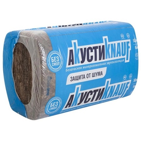 АкустиКнауфТС37 1230х610х100мм6,0м2/0,6м3/16кг/м3