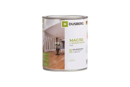 Масло для дерева DUSBERG для полов, с твердым воском, бесцветный 2530 (0,75л)