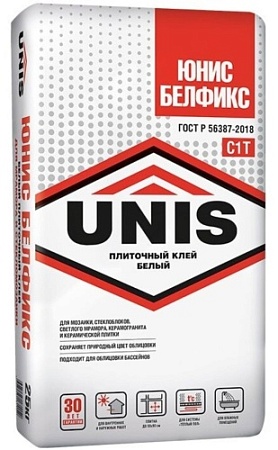 Клей цементный плиточный Юнис Белфикс (C1 T) 25 кг (48)